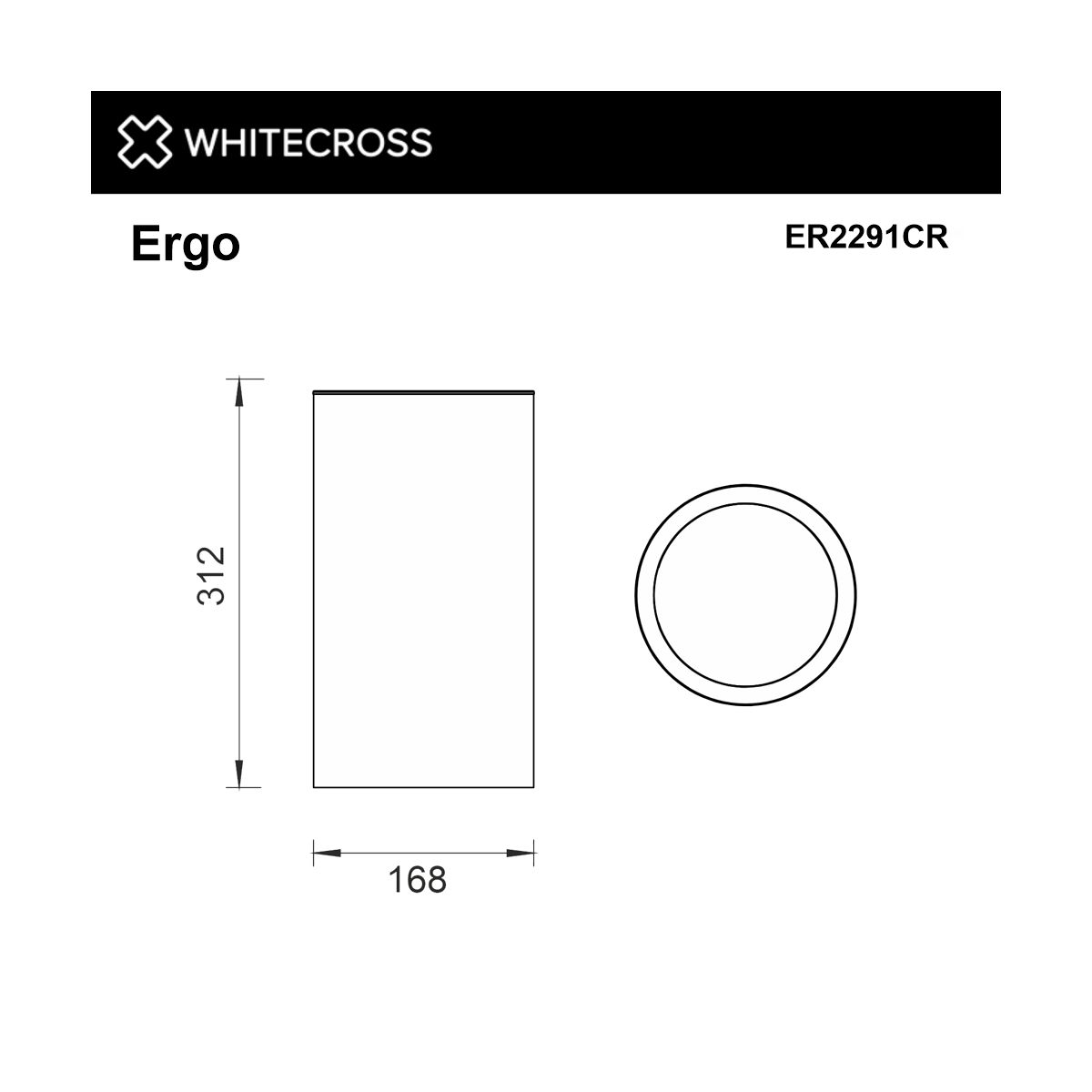 Ведро для мусора WHITECROSS Ergo 4 л. открытое ER2291CR (хром)