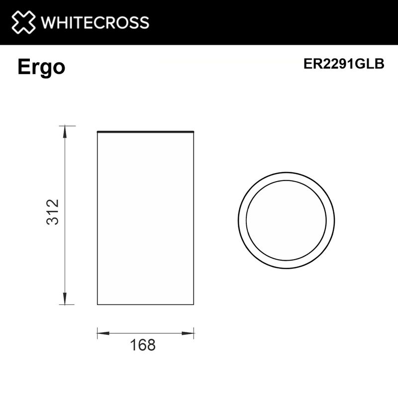 Ведро для мусора WHITECROSS Ergo 4 л. открытое ER2291GLB (брашированное золото)