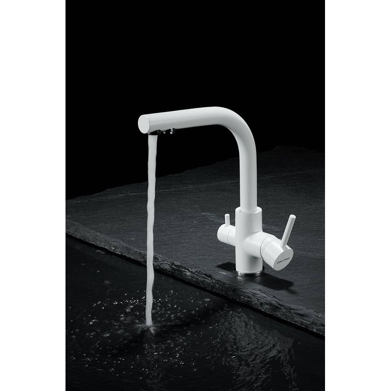 Смеситель для кухни Paulmark Essen Es213011-431TW(WH) белый матовый полностью