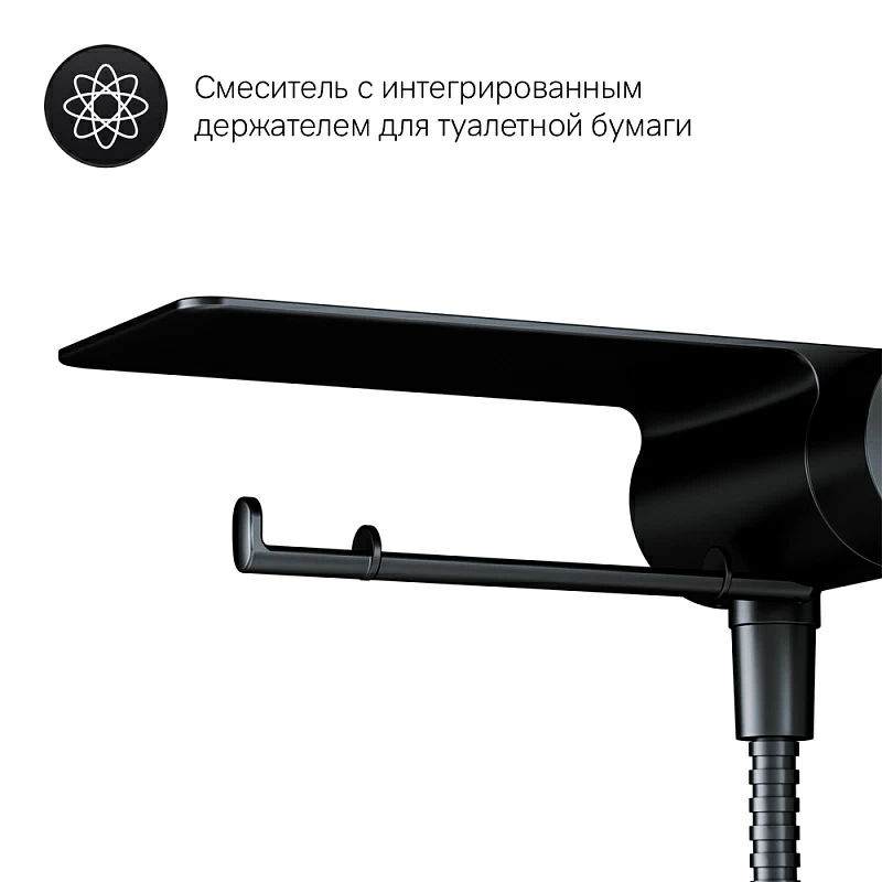 Смеситель для биде скрытого монтажа AM.PM Like F0202622 черный мат.