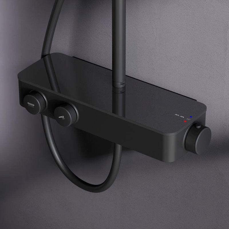 Душевая система AM.PM Inspire V2.0 F0750A422 черный матовый с термостатом