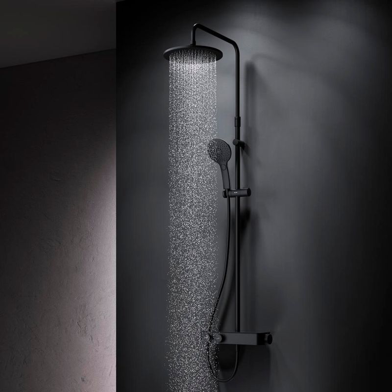 Душевая система AM.PM Inspire V2.0 F0750A422 черный матовый с термостатом