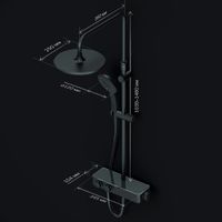 Душевая система AM.PM Inspire V2.0 F0750A422 черный матовый с термостатом — 11