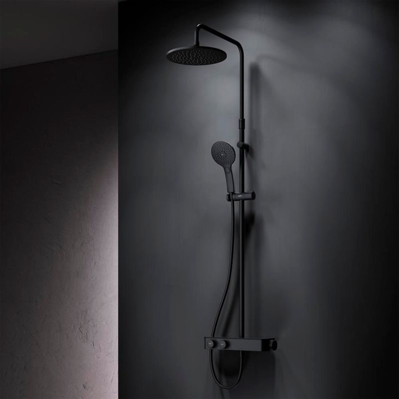 Душевая система AM.PM Inspire V2.0 F0750A422 черный матовый с термостатом