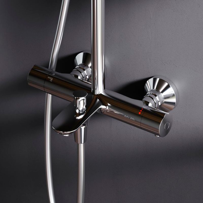 Душевас система AM.PM Like F0780564 хром с термостатом