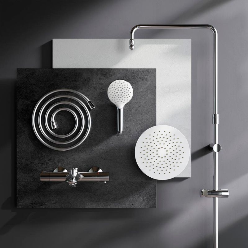 Душевас система AM.PM Like F0780564 хром с термостатом