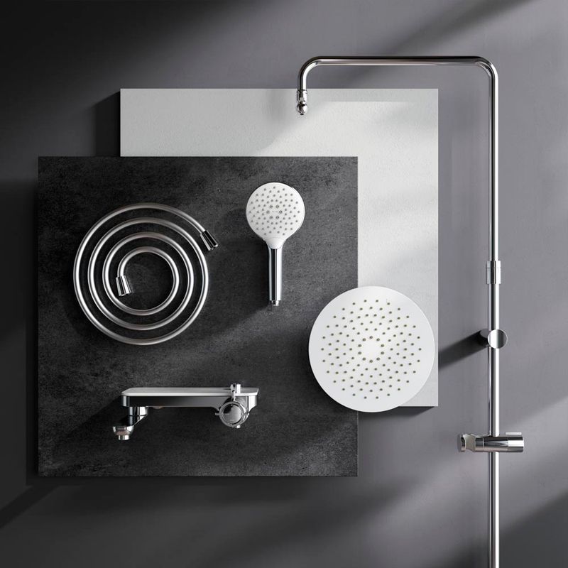 Душевая система AM.PM Like F0780700 со складным изливом хром
