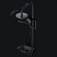 Душевая система AM.PM Like F0780722 со складным изливом черный матовый — 11