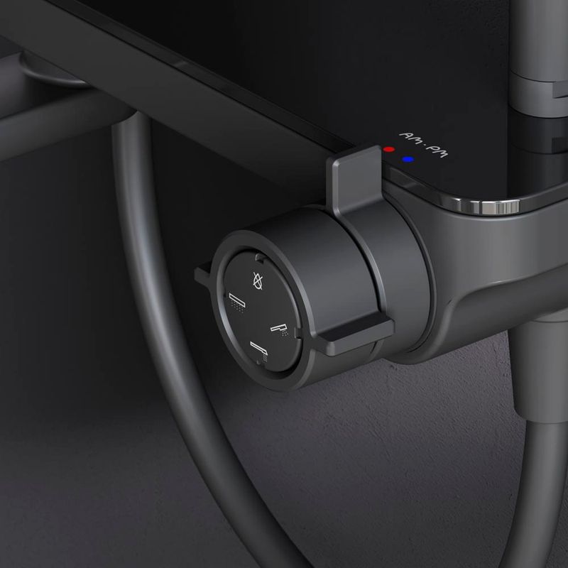 Душевая система AM.PM Like F0780722 со складным изливом черный матовый