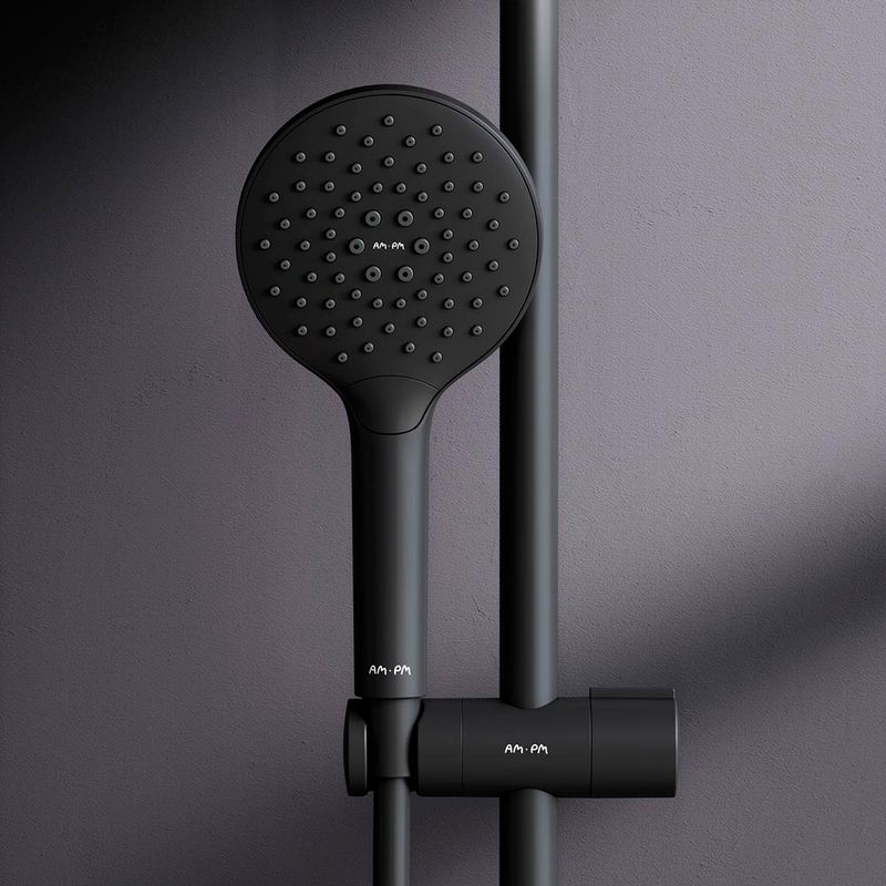 Душевая система AM.PM Like F0780722 со складным изливом черный матовый