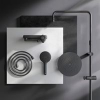 Душевая система AM.PM Like F0780722 со складным изливом черный матовый — 12