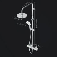 Душевая система AM.PM X-Joy F0785A400 хром с термостатом — 11