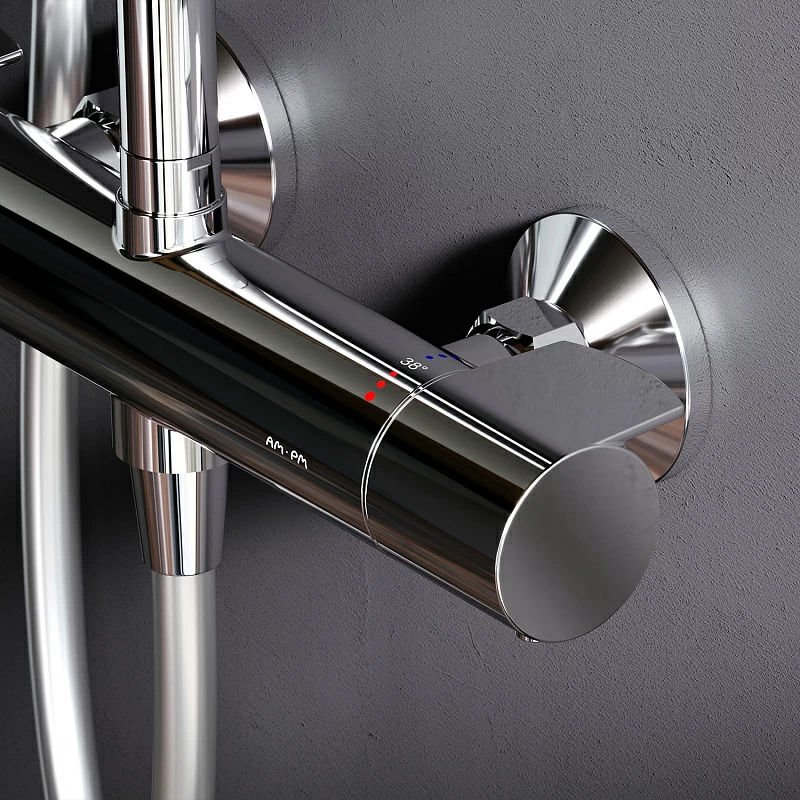 Душевая система AM.PM X-Joy F0785A400 хром с термостатом