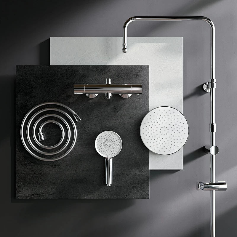 Душевая система AM.PM X-Joy F0785A400 хром с термостатом