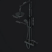 Душевая система AM.PM X-Joy F0785A422 черный матовый с термостатом — 11