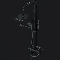 Душевая система AM.PM X-Joy F0785A522 черный матовый с термостатом — 11