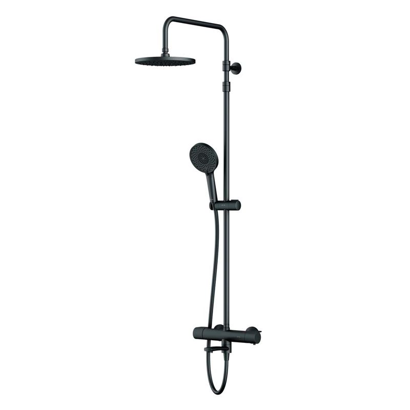 Душевая система AM.PM X-Joy F0785A522 черный матовый с термостатом