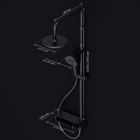 Душевая система AM.PM X-Joy F0785A622 со смесителем-полкой черный — 11