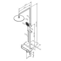 Душевая система AM.PM X-Joy F0785A622 со смесителем-полкой черный — 12