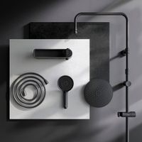 Душевая система AM.PM X-Joy F0785A622 со смесителем-полкой черный — 8