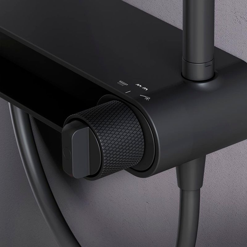 Душевая система AM.PM X-Joy F0785A622 со смесителем-полкой черный