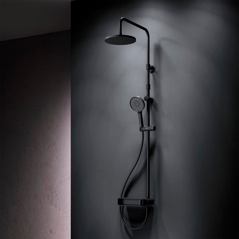 Душевая система AM.PM X-Joy F0785A622 со смесителем-полкой черный