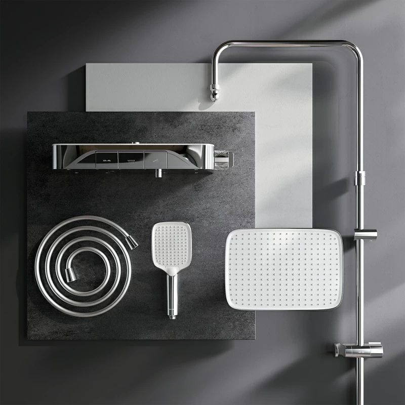 Душевая система AM.PM Func F078F200 хром с термостатом