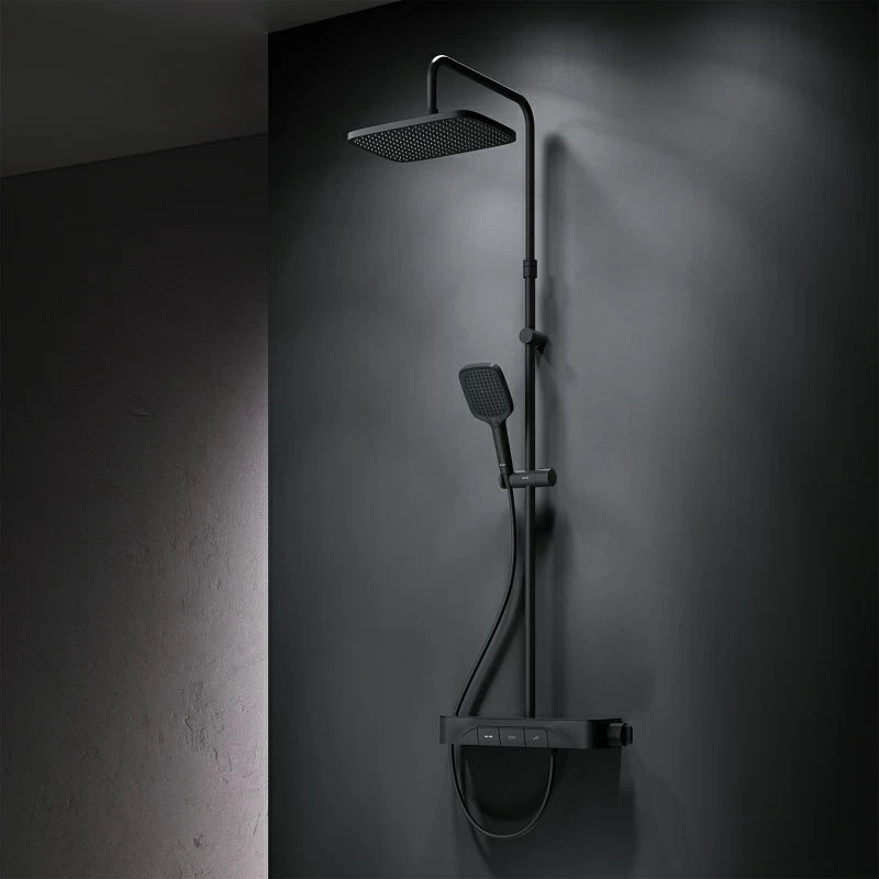 Душевая система AM.PM Func F078F222 черный матовый с термостатом