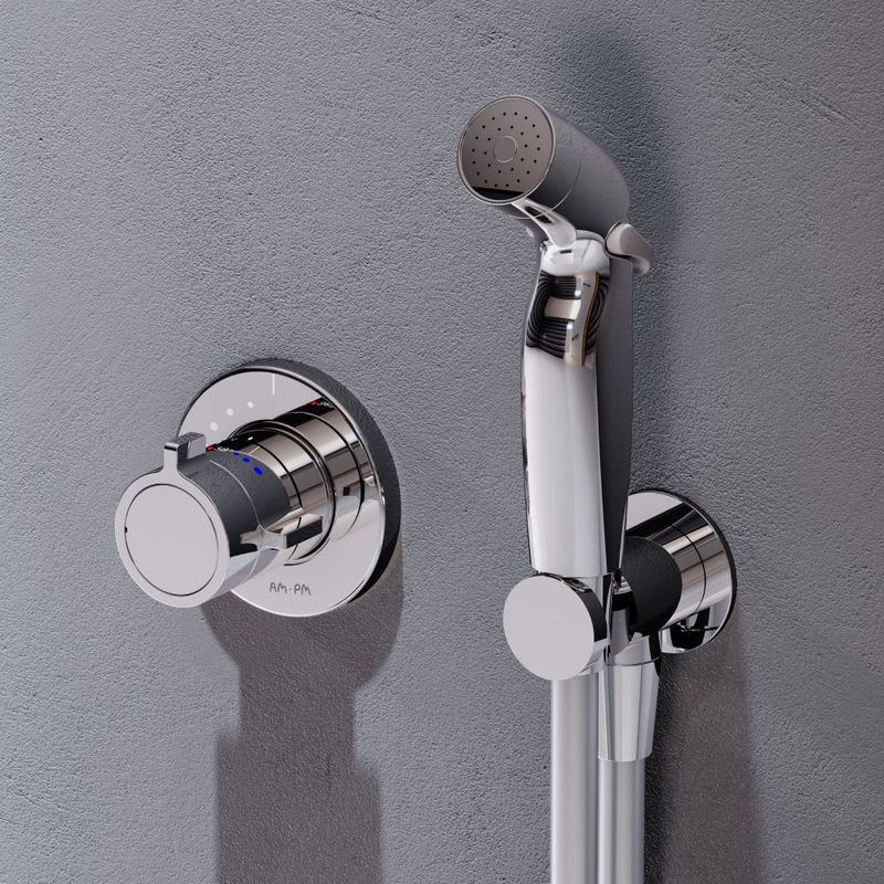 Встраиваемый гигиенический душ AM.PM X-Joy F0H85A400 с термостатом, хром