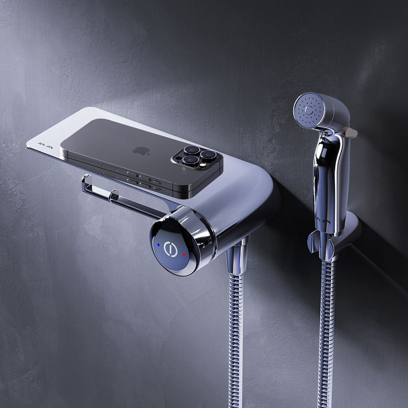 Смеситель для биде скрытого монтажа AM.PM X-Joy TouchReel F0H85A800 хром