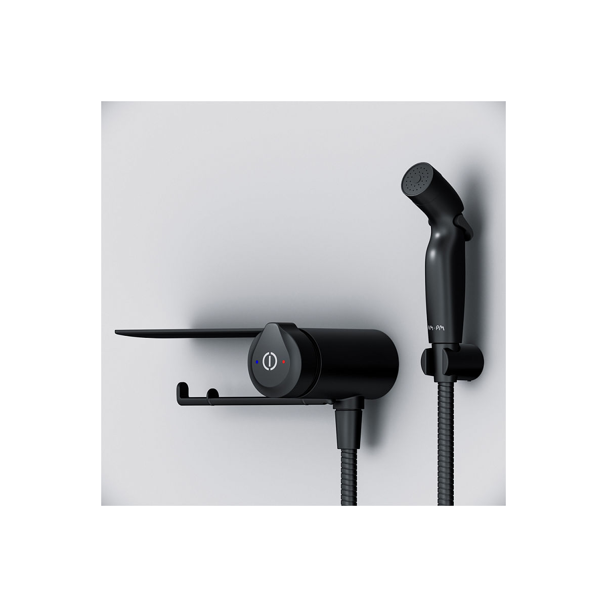 Смеситель для биде скрытого монтажа AM.PM X-Joy TouchReel F0H85A822 черный мат.