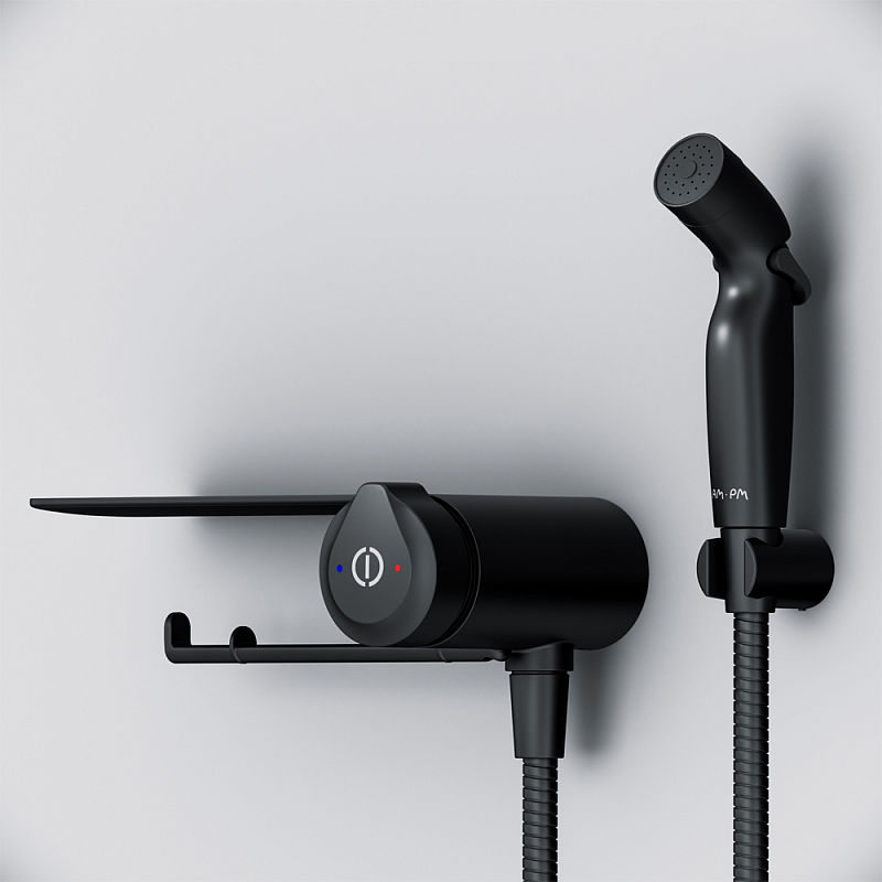 Смеситель для биде скрытого монтажа AM.PM X-Joy TouchReel F0H85A822 черный мат.