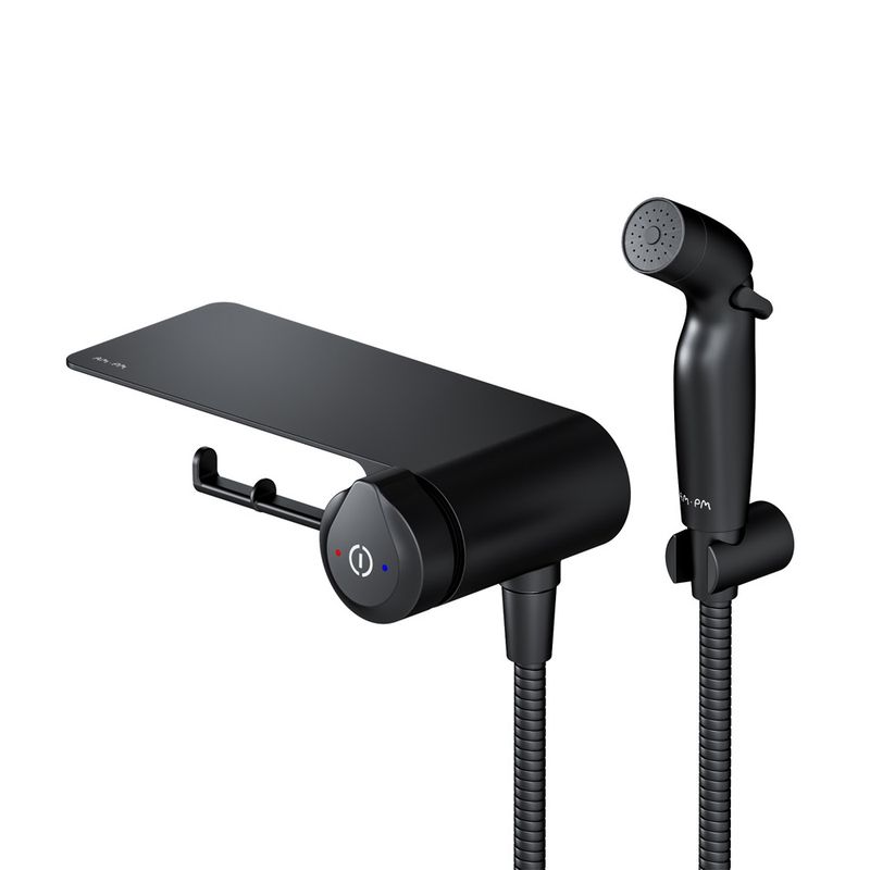 Встраиваемый гигиенический душ AM.PM X-Joy TouchReel F0H85A822 черный матовый