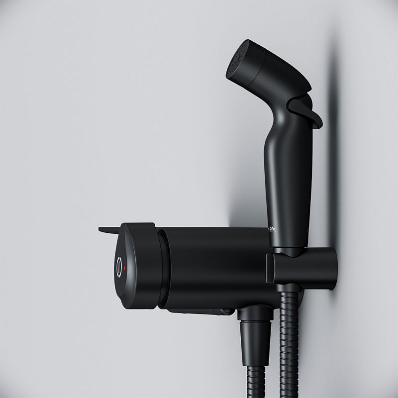 Смеситель для биде скрытого монтажа AM.PM X-Joy TouchReel F0H85A822 черный мат.