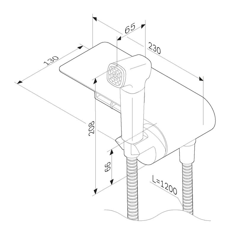 Встраиваемый гигиенический душ AM.PM Func F0H8F900 хром
