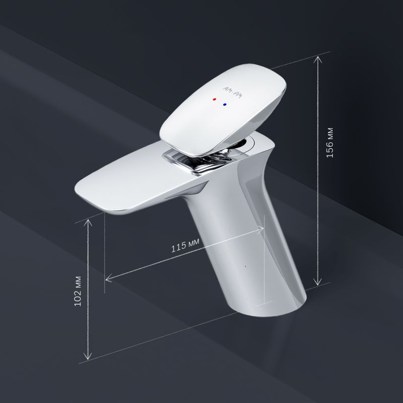 F70A02100 Spirit V2.0 смеситель д/умывальника, хром, шт