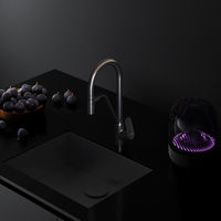 Смеситель для кухонной мойки AM.PM Like F8007822 для питьевой воды и гибким изливом, черный мат. — 5