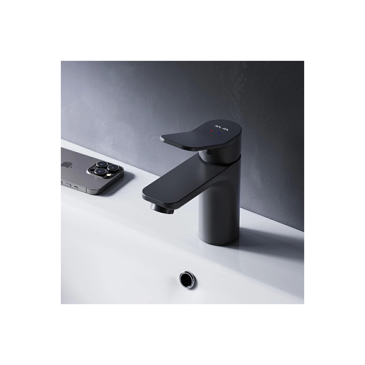 Смеситель для умывальника AM.PM X-Joy F85A02122 черный мат.