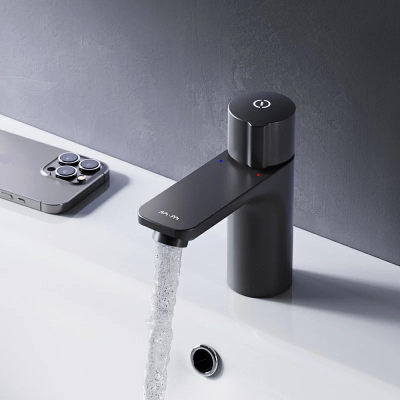 Смеситель для умывальника AM.PM X-Joy TouchReel F85A02522 черный мат.
