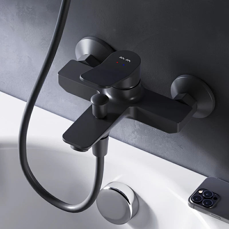 Смеситель для ванны AM.PM X-Joy F85A10022 черный мат.