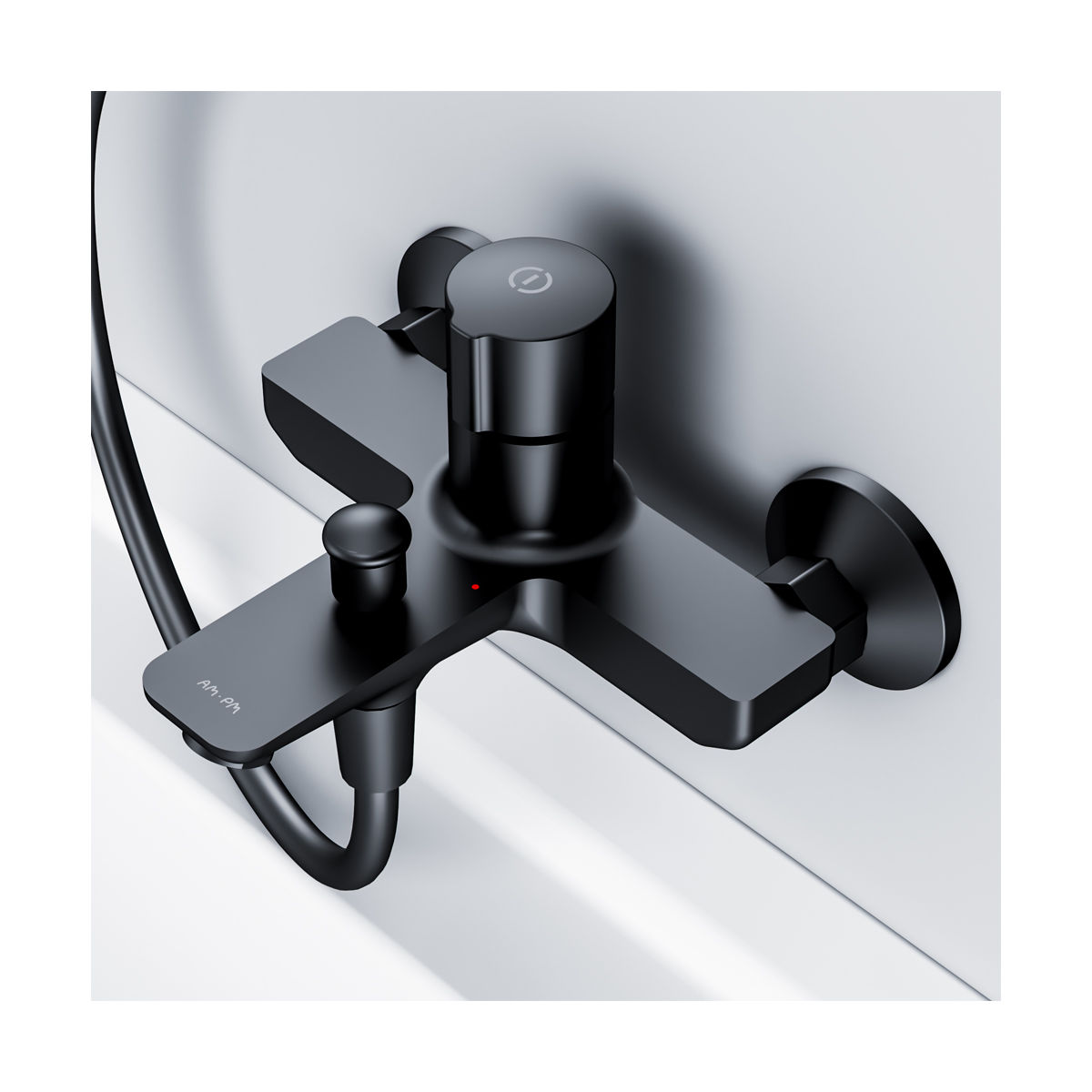 Смеситель для ванны AM.PM X-Joy TouchReel F85A10522 черный мат.