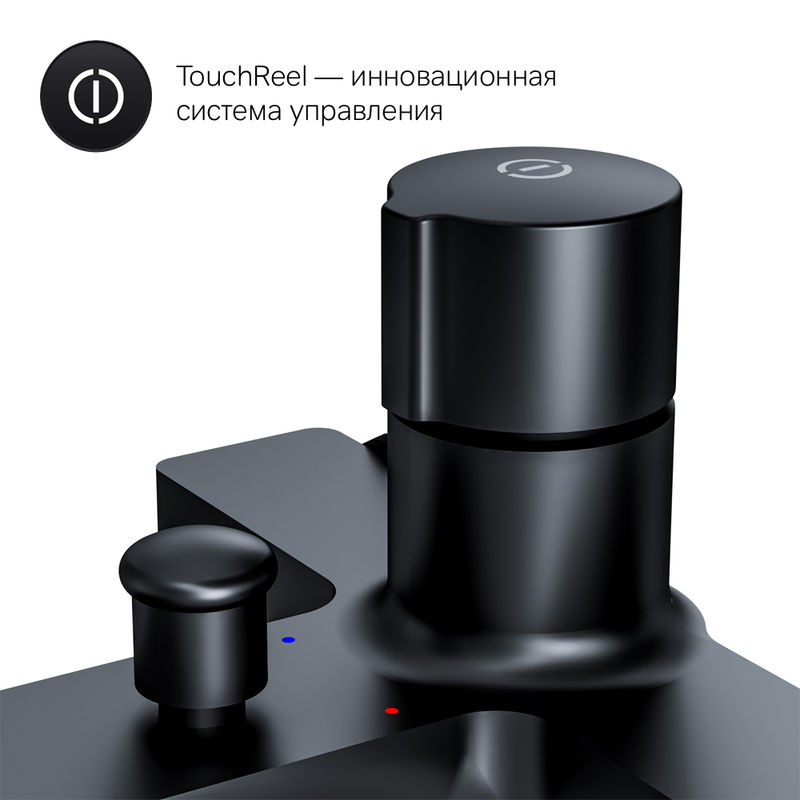 Смеситель для ванны AM.PM X-Joy TouchReel F85A10522 черный матовый