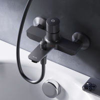 Смеситель для ванны AM.PM X-Joy TouchReel F85A10522 черный матовый — 2