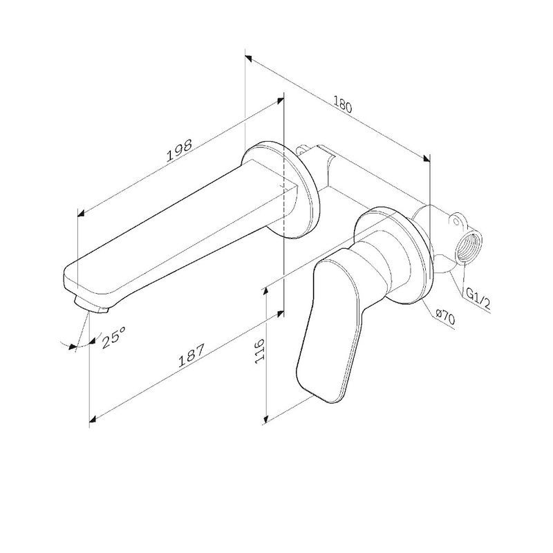 Смеситель для умывальника скрытого монтажа AM.PM X-Joy F85A72600 хром