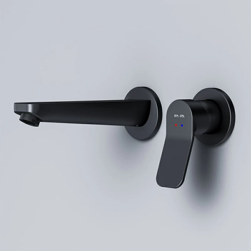Смеситель для умывальника скрытого монтажа AM.PM X-Joy F85A72622 черный мат.