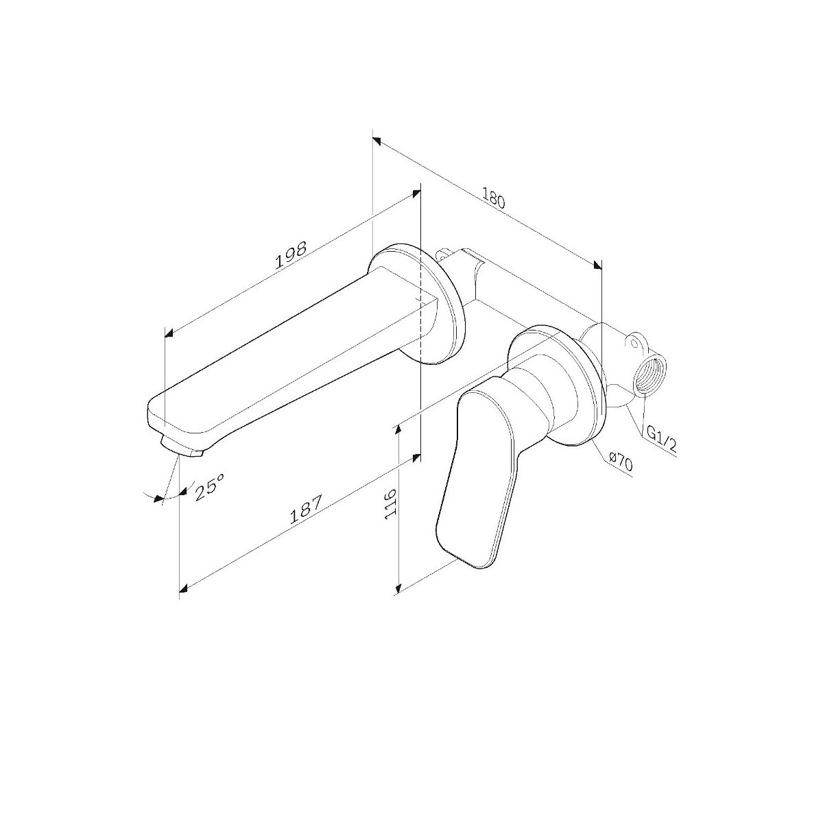 Смеситель для умывальника скрытого монтажа AM.PM X-Joy F85A72622 черный мат.