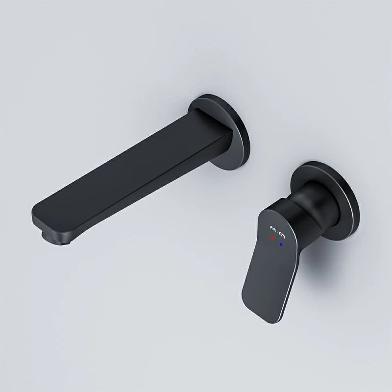 Смеситель для умывальника скрытого монтажа AM.PM X-Joy F85A72622 черный мат.