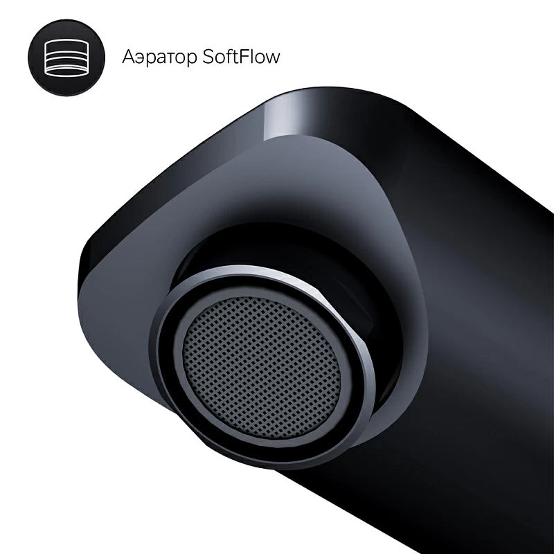 Смеситель для умывальника AM.PM X-Joy TouchReel F85A92522 черный мат.