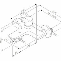 Смеситель для ванны AM.PM X-Joy S F85B10000 хром — 9