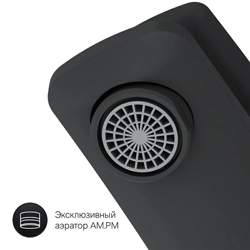 Смеситель для умывальника AM.PM Gem F90A02122 черный мат.